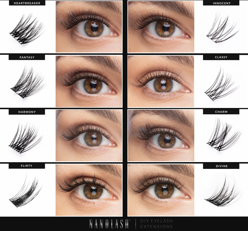 cluster lashes styles nanolash