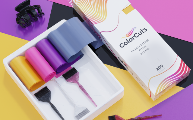 Highlighting Foam Strips by Color Cuts – Foam Hair Strips For Modern Colouring!